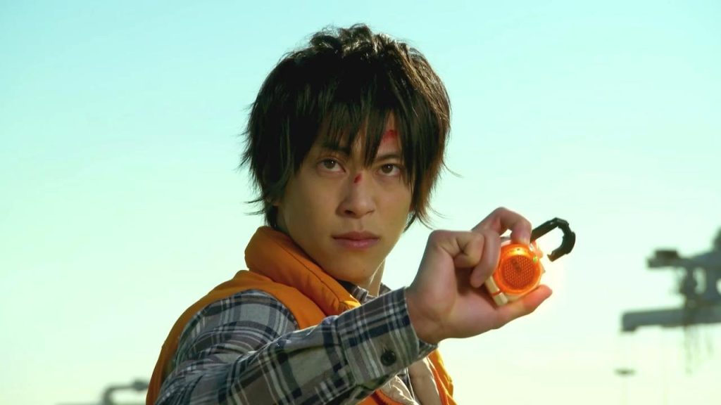 Gaku Sano yang berperan sebagai Kouta Kazuraba di Kamen Rider Gaim